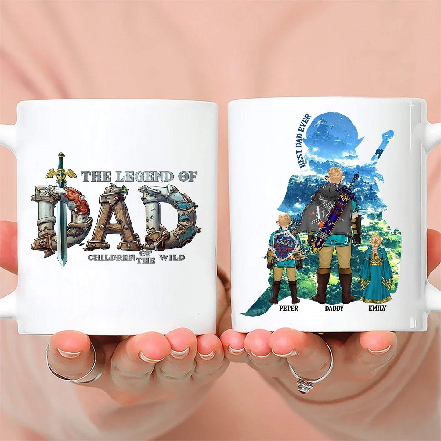 The Legend Of Dad Zelda - Personalized Mug - Gift for Dad, Grandpa, Husband | CL07 NH96