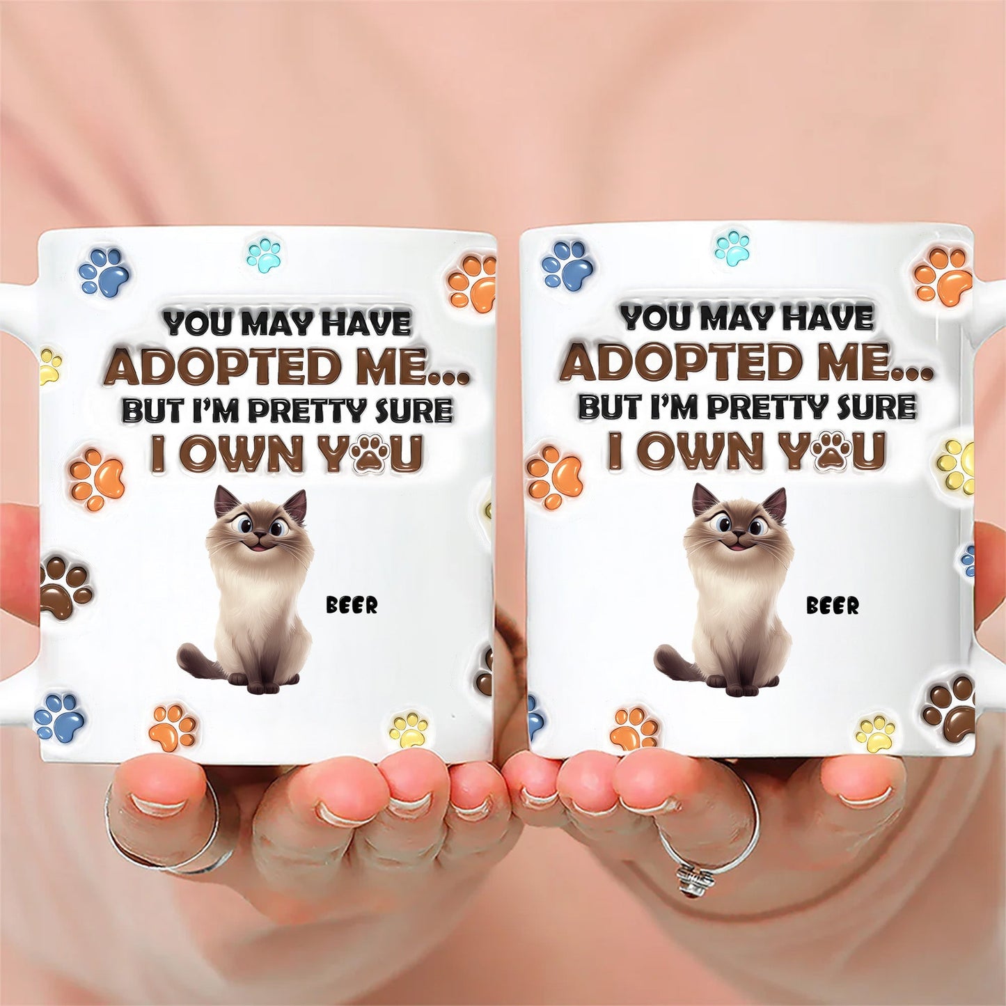 From Your Furry Cartoon Cat Baby - Personalized 3D Inflated Effect Ceramic Mug - Gift For Cat Lovers | CLP15 NA94