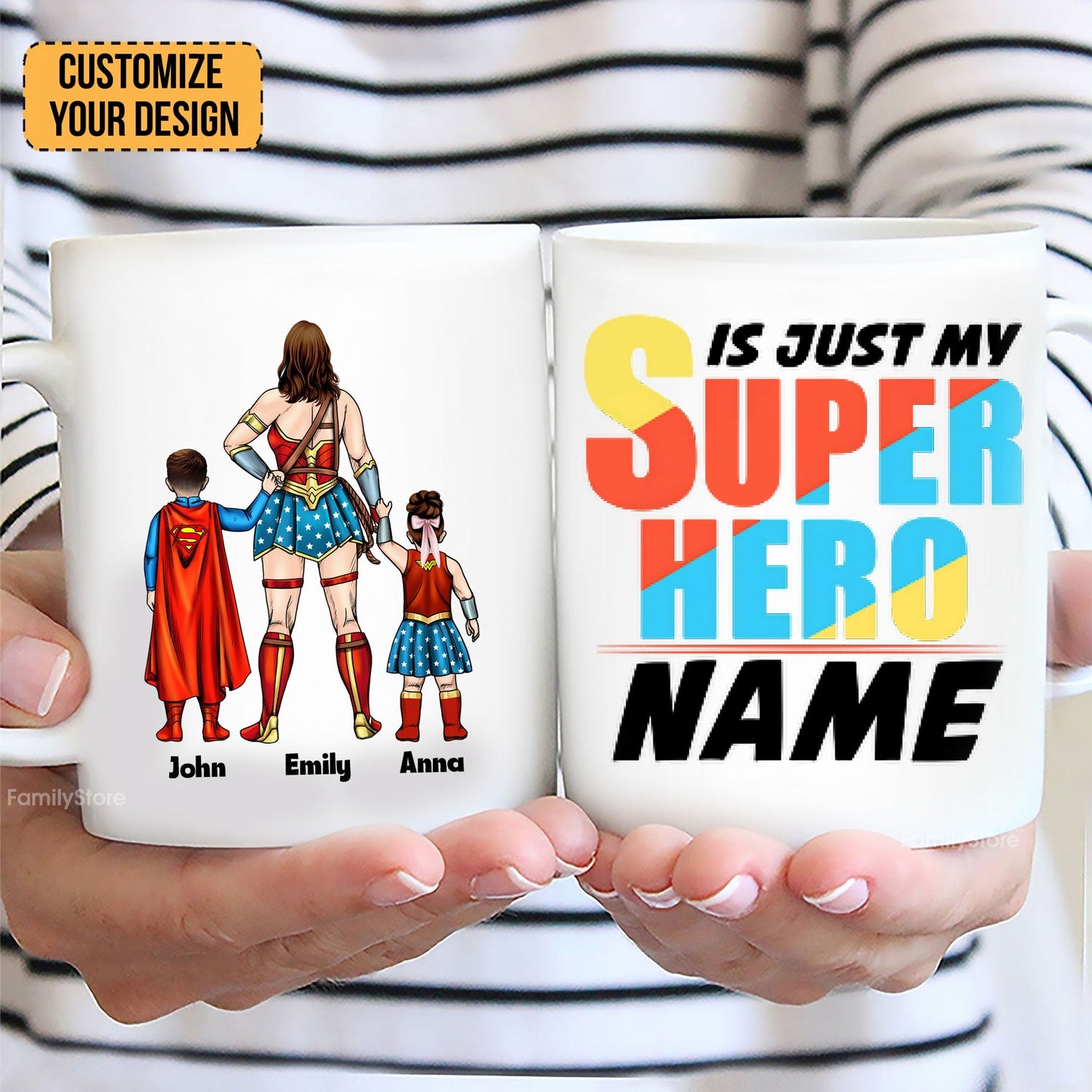 Mom Is Just My Super Hero - Personalized Mug - Gift for Mom, Grandma, Wife | CL02 NH96