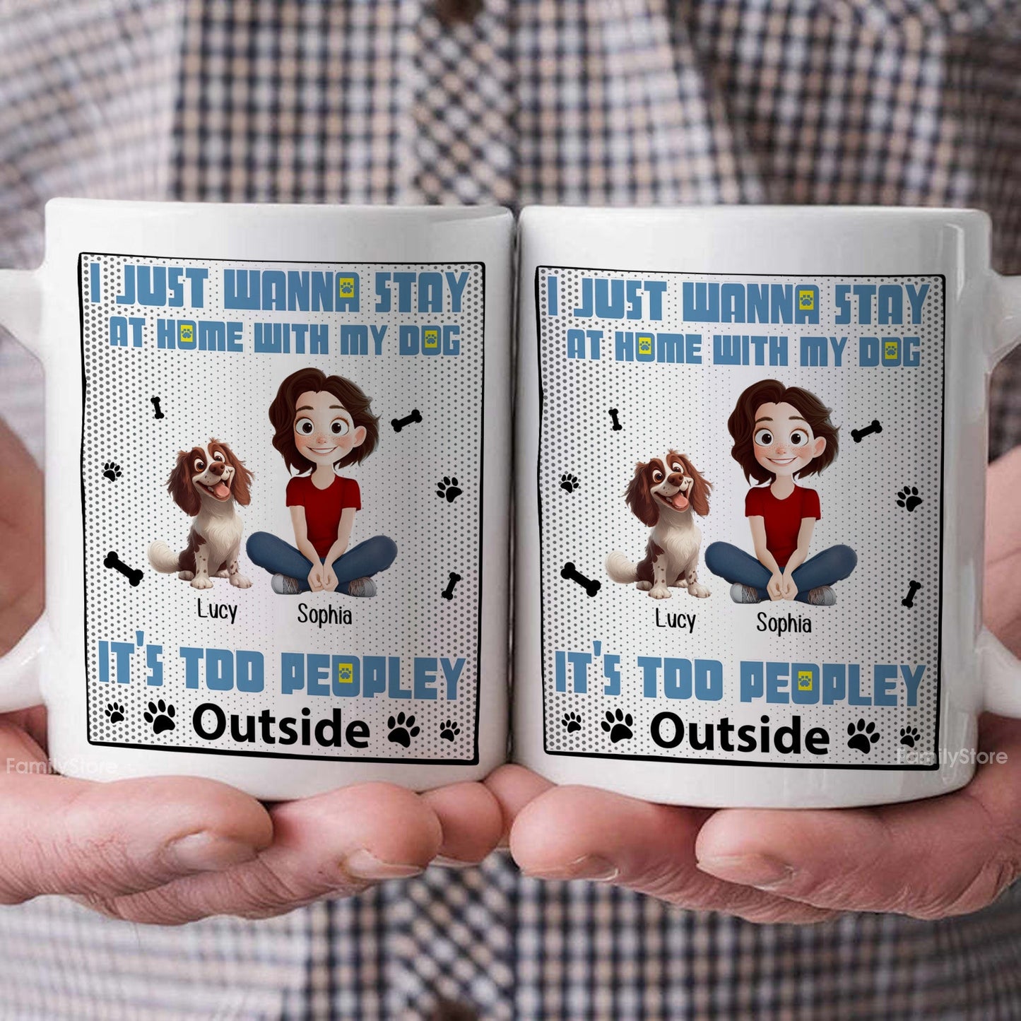 Too Peopley Outside - Personalized Mug - Gift for Pet Owners, Pet Lovers, Dog Mom | CLP15 NH96