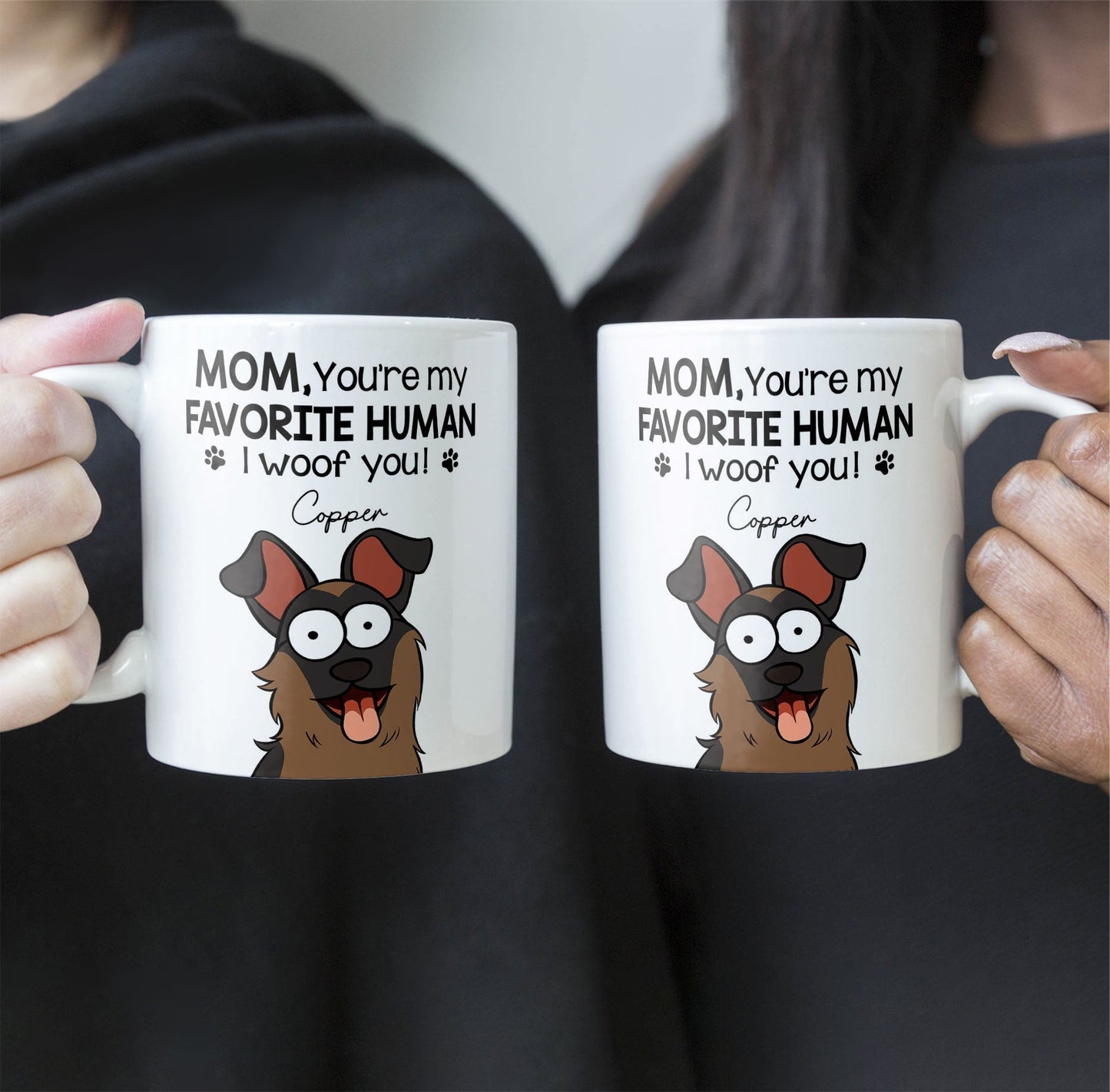 Mom Dad We Woof You - Personalized Mug