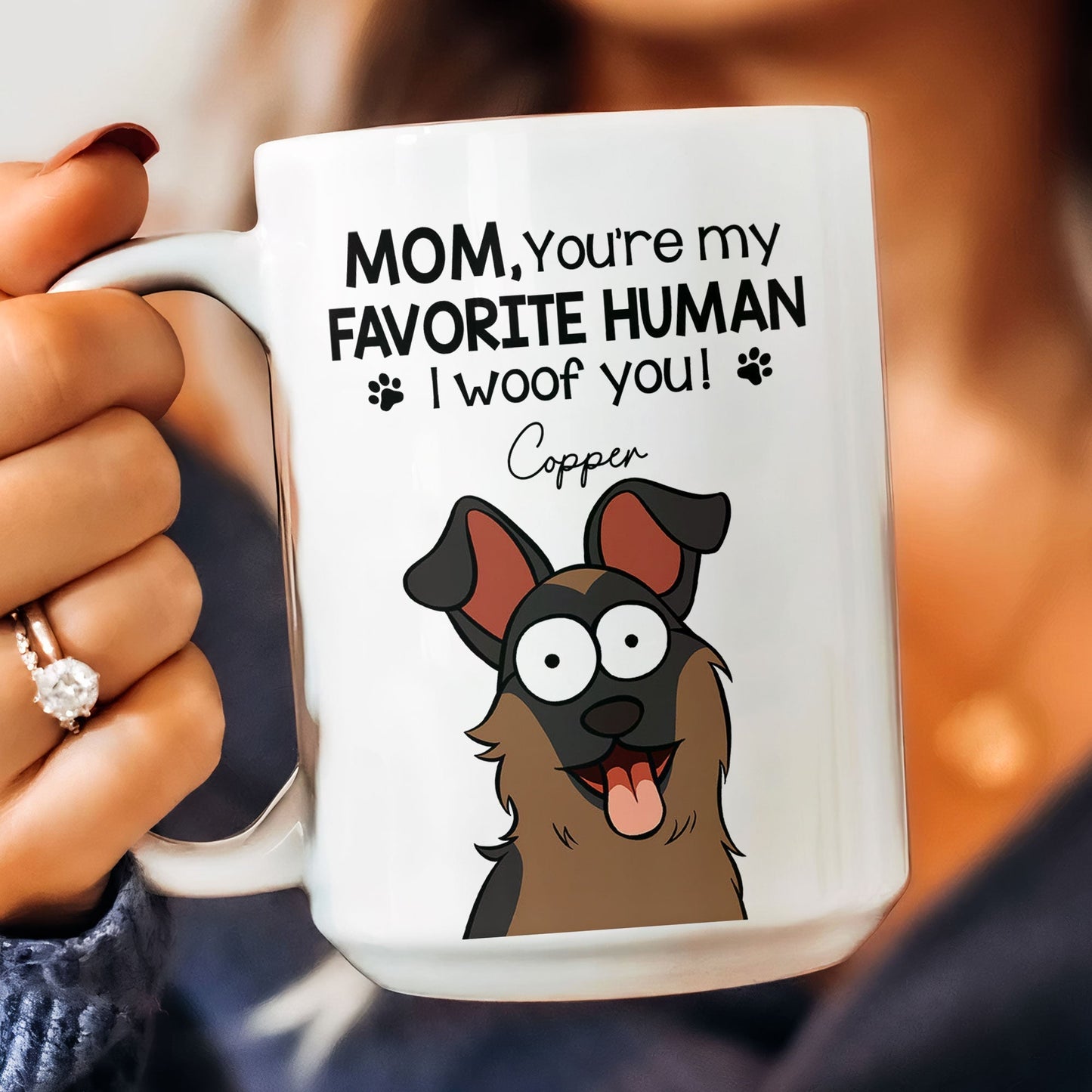Mom Dad We Woof You - Personalized Mug