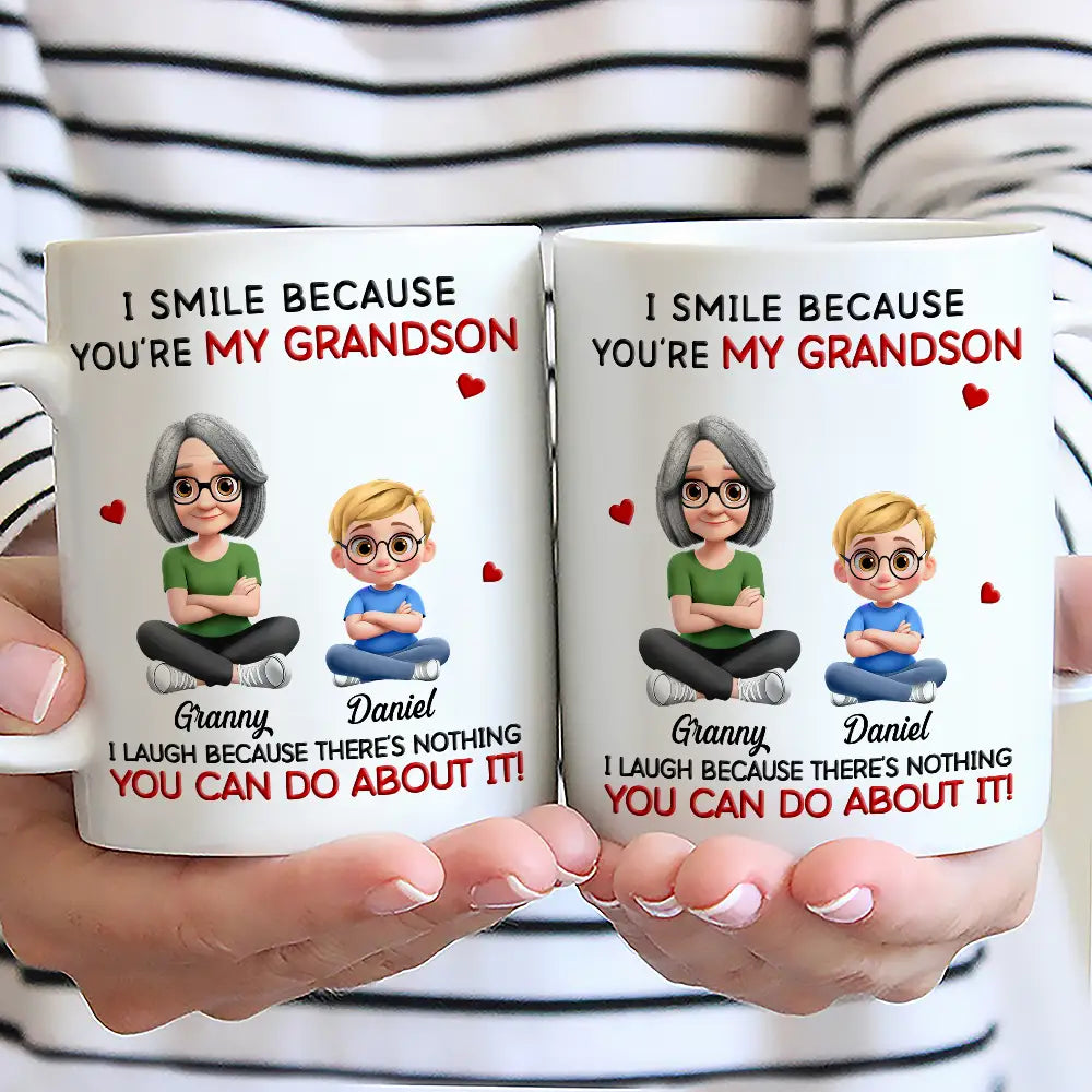 Mom Grandma I Smile Because You Are My Daughter Son - Personalized Mug