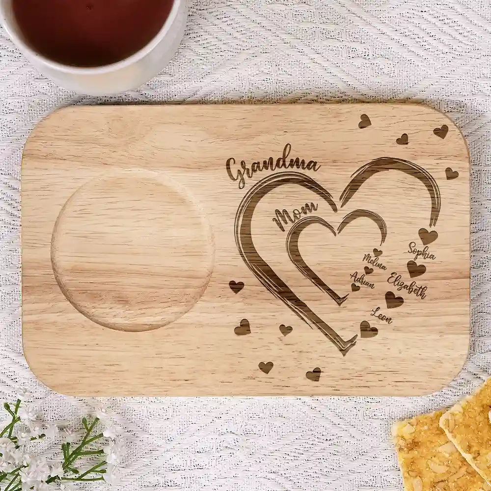 Mom Grandma Sweethearts - Personalized Combo Marble Mug & Serving Board