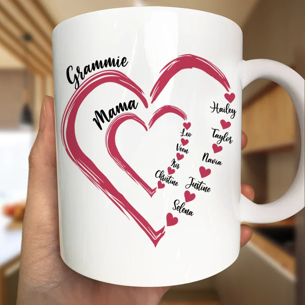Mom Grandma Sweethearts - Personalized Mug