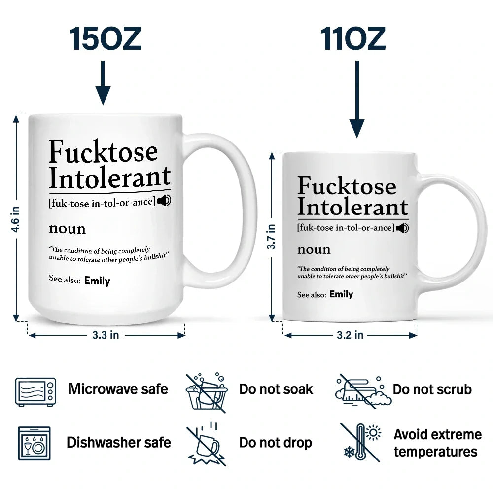 Morning Intolerant Funny - Personalized Mug