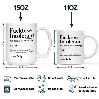 Morning Intolerant Funny - Personalized Mug