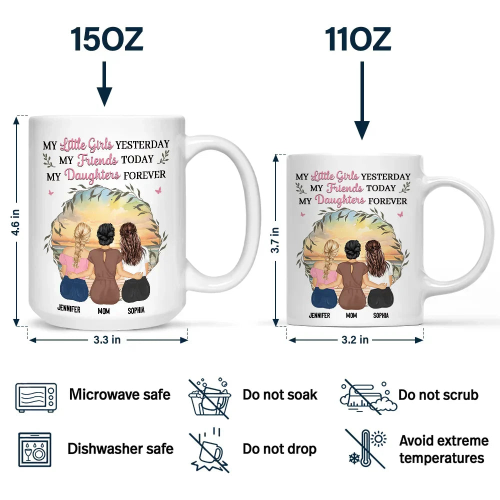 Mother & Daughter My Friend Today My Daughter Forever - Personalized Mug