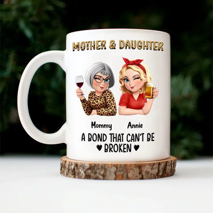 Mother & Daughters A Bond That Can't Be Broken 3D Effect - Personalized Mug