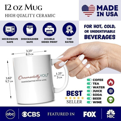 Heaven Lifts its Voice in Praise Christian Personalized Mug, Tiger Psalm 19:1 Bible Verse Gift with Custom Name