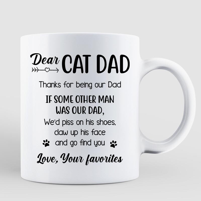 Cat Dad Real Man Funny Gift Personalized Mug