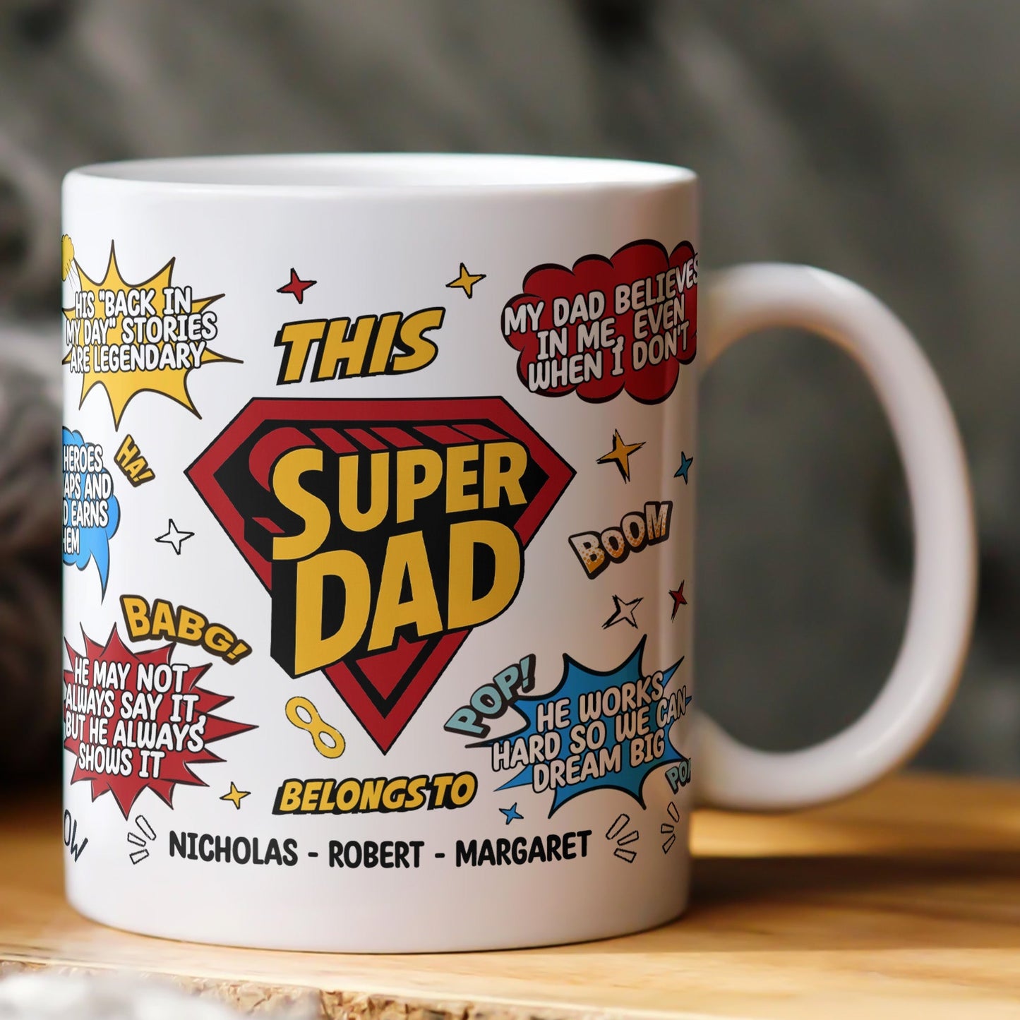 My Dad Is Stronger Than Any Superhero - Personalized Mug