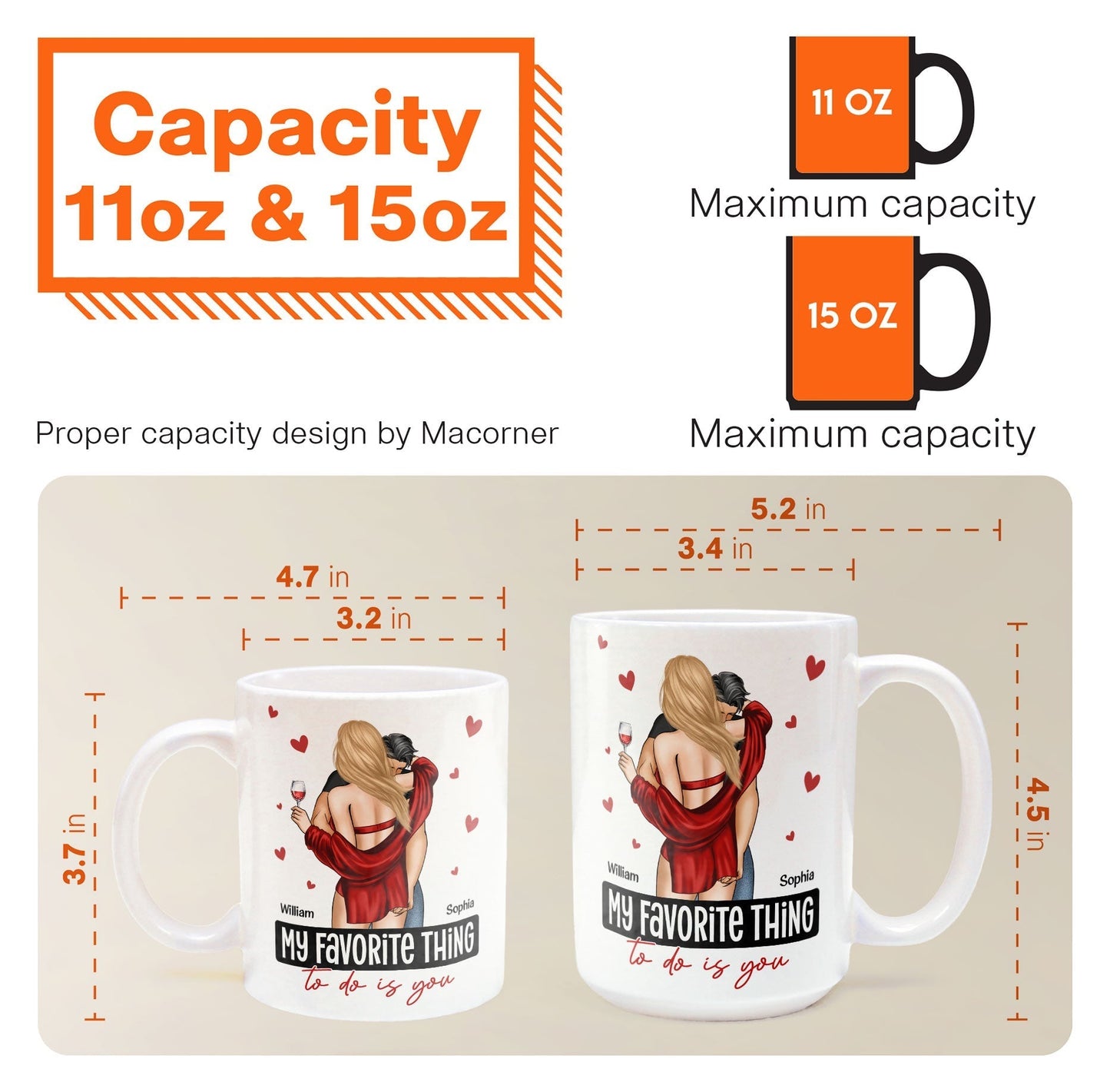 My Favorite Thing To Do Is You - Personalized Mug - Anniversary Gifts For Her, Him