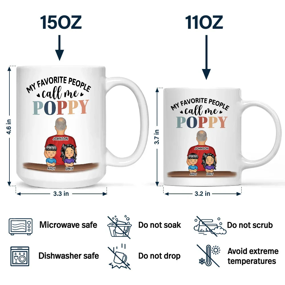 My Favorite People Call Me Papa - Personalized Mug
