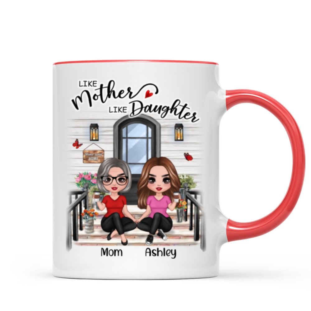 Doll Mother Daughter Front Porch Personalized Mug