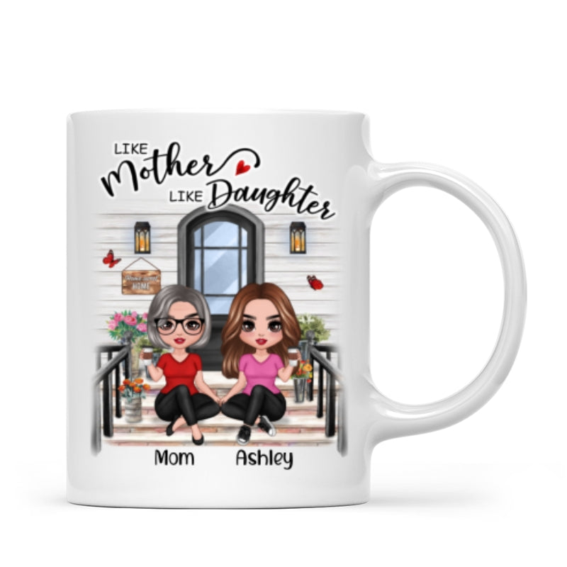 Doll Mother Daughter Front Porch Personalized Mug