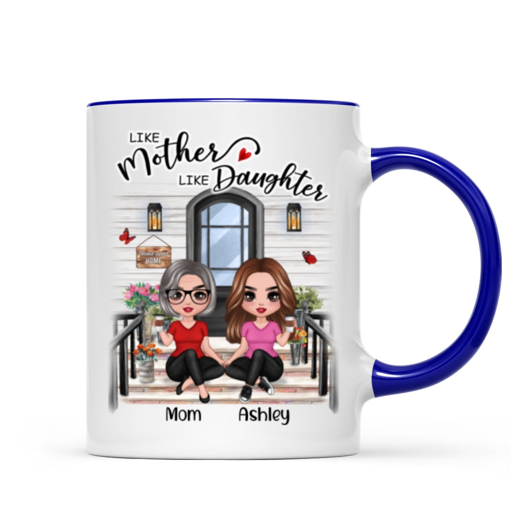 Doll Mother Daughter Front Porch Personalized Mug