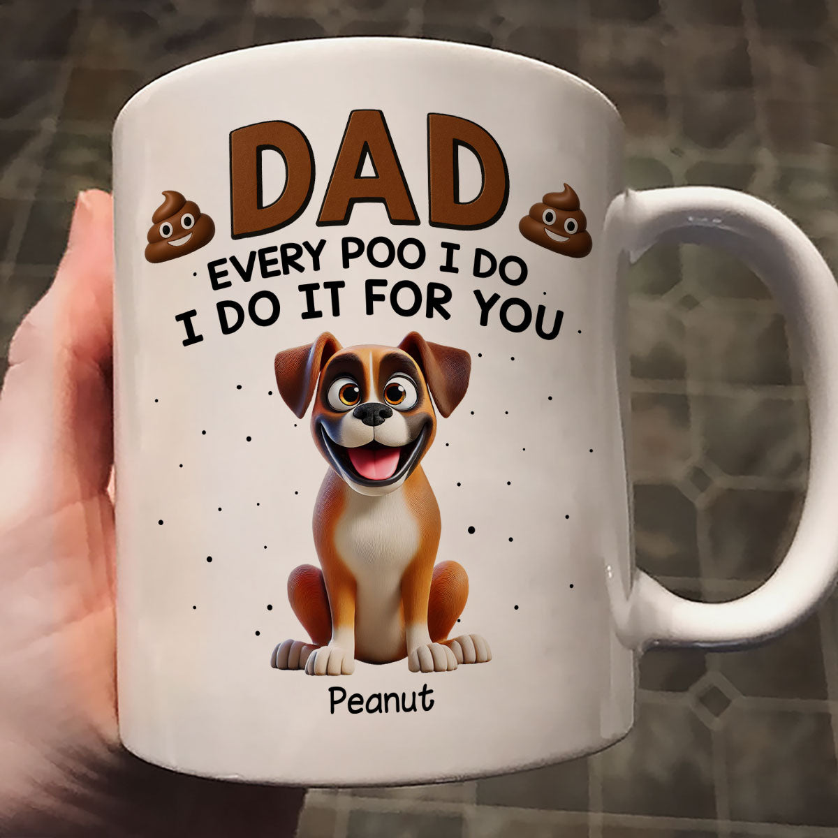 Every Poo I Do I Do It For You Cute Cartoon Dogs Personalized Mug
