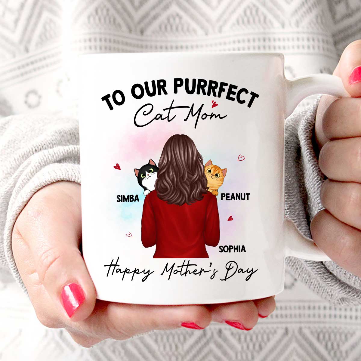 To My Purrfect Cat Mom Happy Mother's Day Personalized Mug
