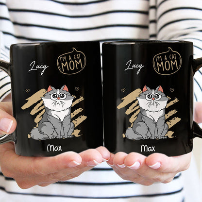 I'm A Cat Person - Gift For Cat Lovers, Cat Mom, Cat Dad - Personalized Black Mug