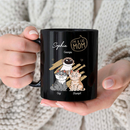 I'm A Cat Person - Gift For Cat Lovers, Cat Mom, Cat Dad - Personalized Black Mug
