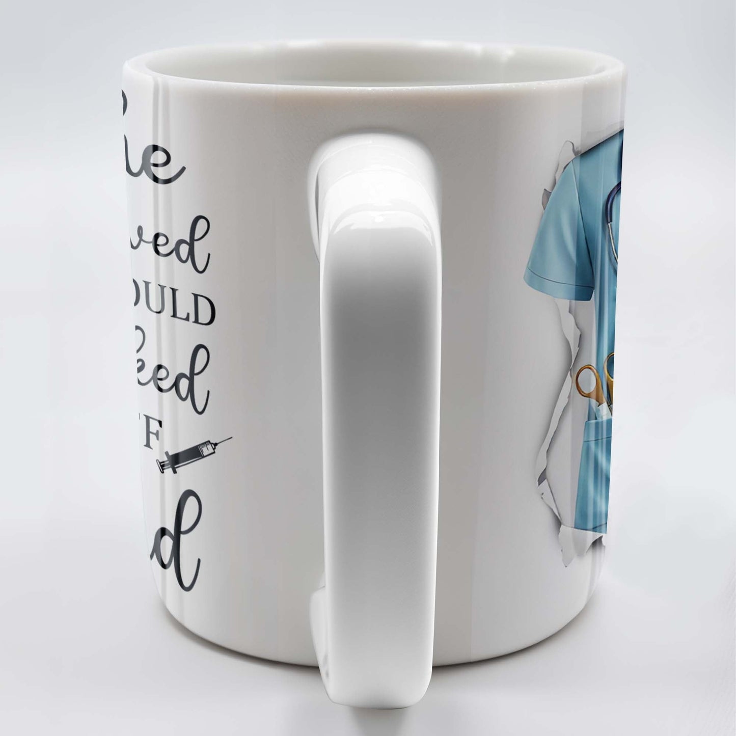 She Believed She Could So She Worked Her Ass Off & She Did, Stethoscope - Personalized Custom Coffee Mug - NUR011_MG
