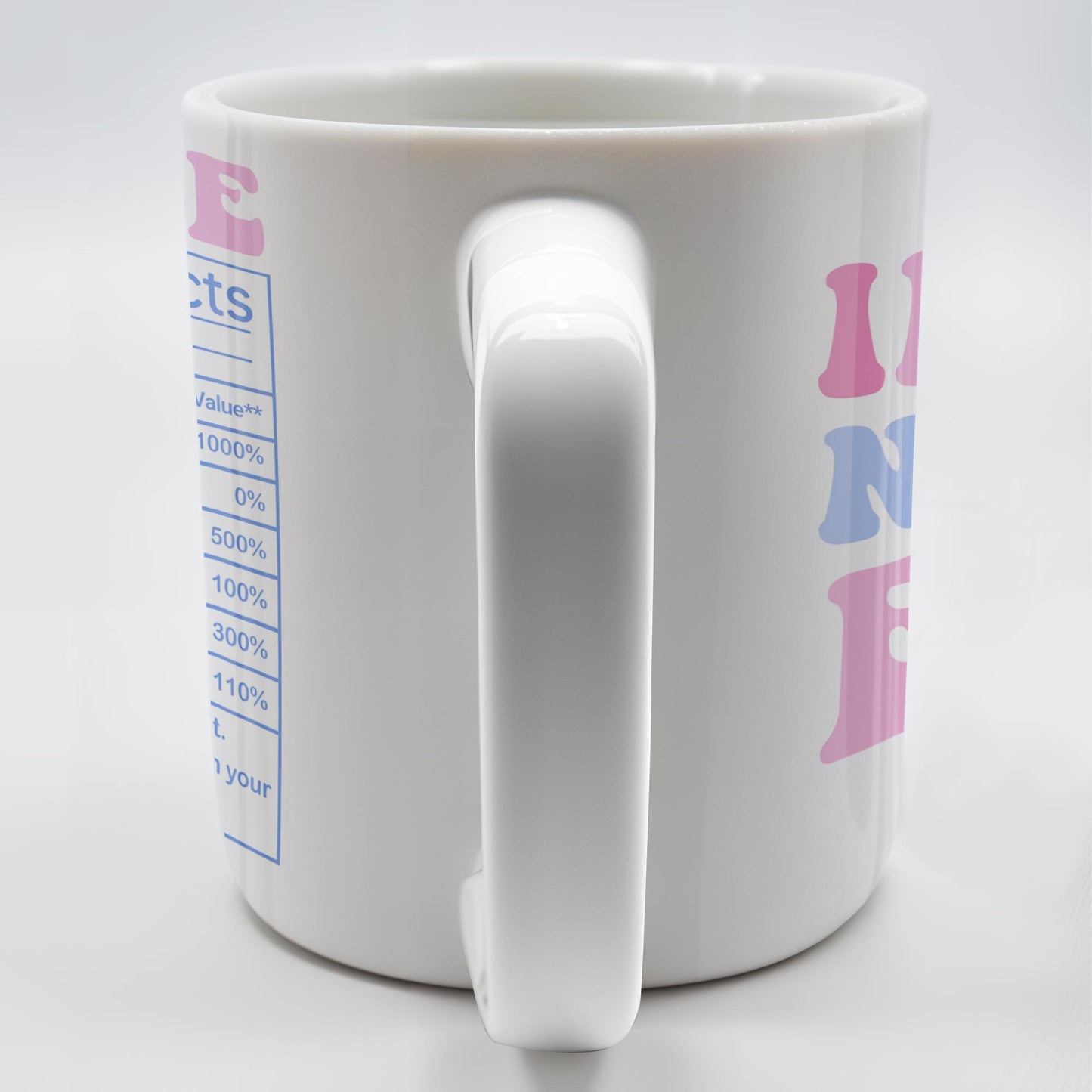 In My Nurse Era, Nurse Nutrition Facts, Nurse Cap And Medical Symbols - Personalized Custom Coffee Mug - NUR013_MG