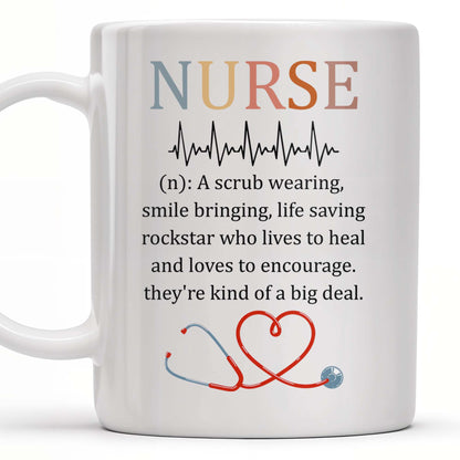 Nurse Nutrition Facts, Miracle Worker, Essential Traits - Personalized Custom Coffee Mug - NUR015_MG