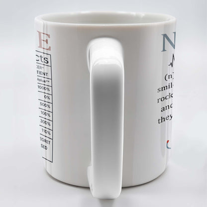 Nurse Nutrition Facts, Miracle Worker, Essential Traits - Personalized Custom Coffee Mug - NUR015_MG