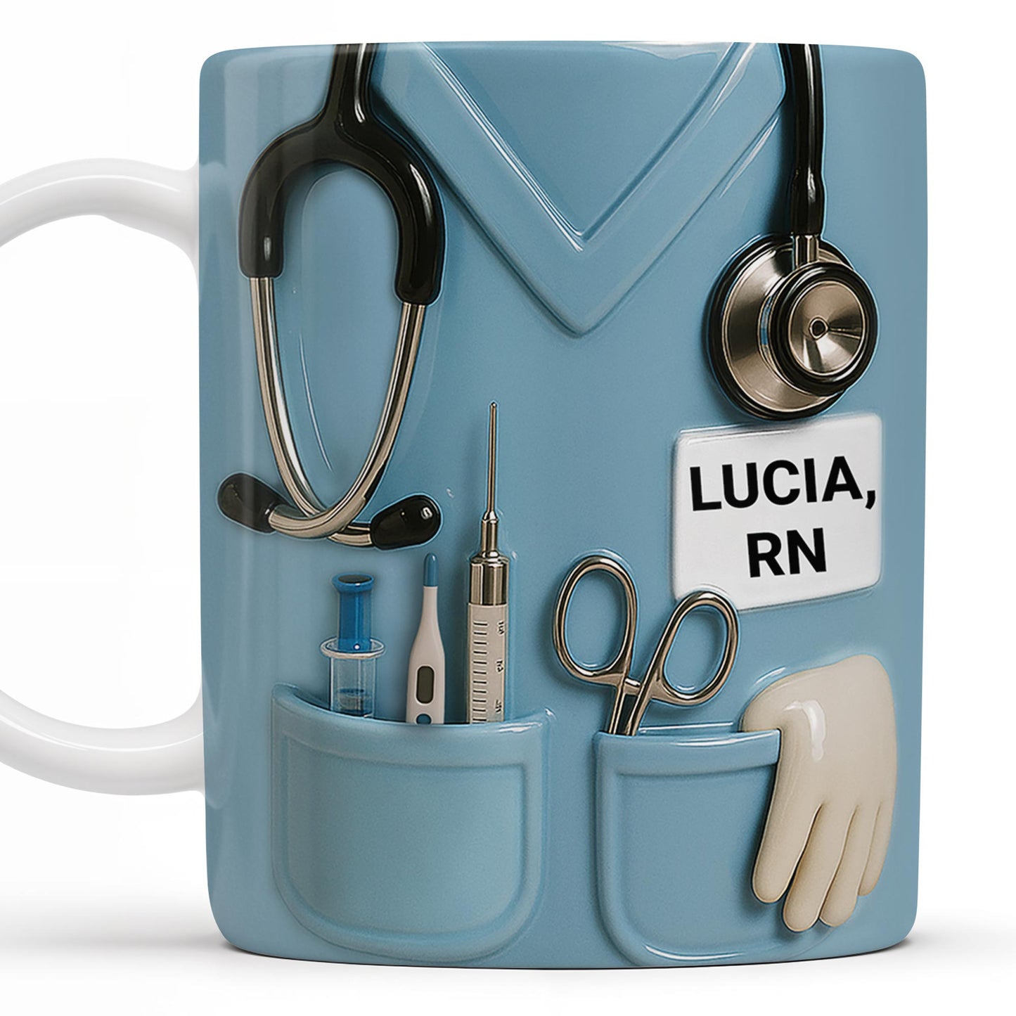 Celebrate Everyday Heroes, Stethoscope And Medical Instruments - Personalized Custom Coffee Mug - NUR021_MG