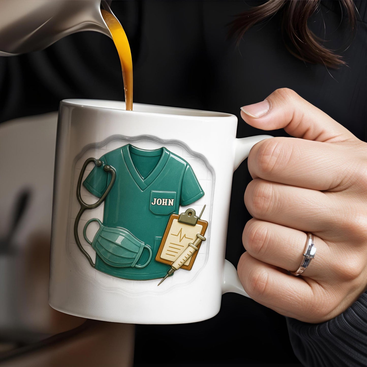 Celebrate Your Favorite Healthcare Hero With This Custom Nurse Design - Personalized Custom Coffee Mug - NUR023_MG