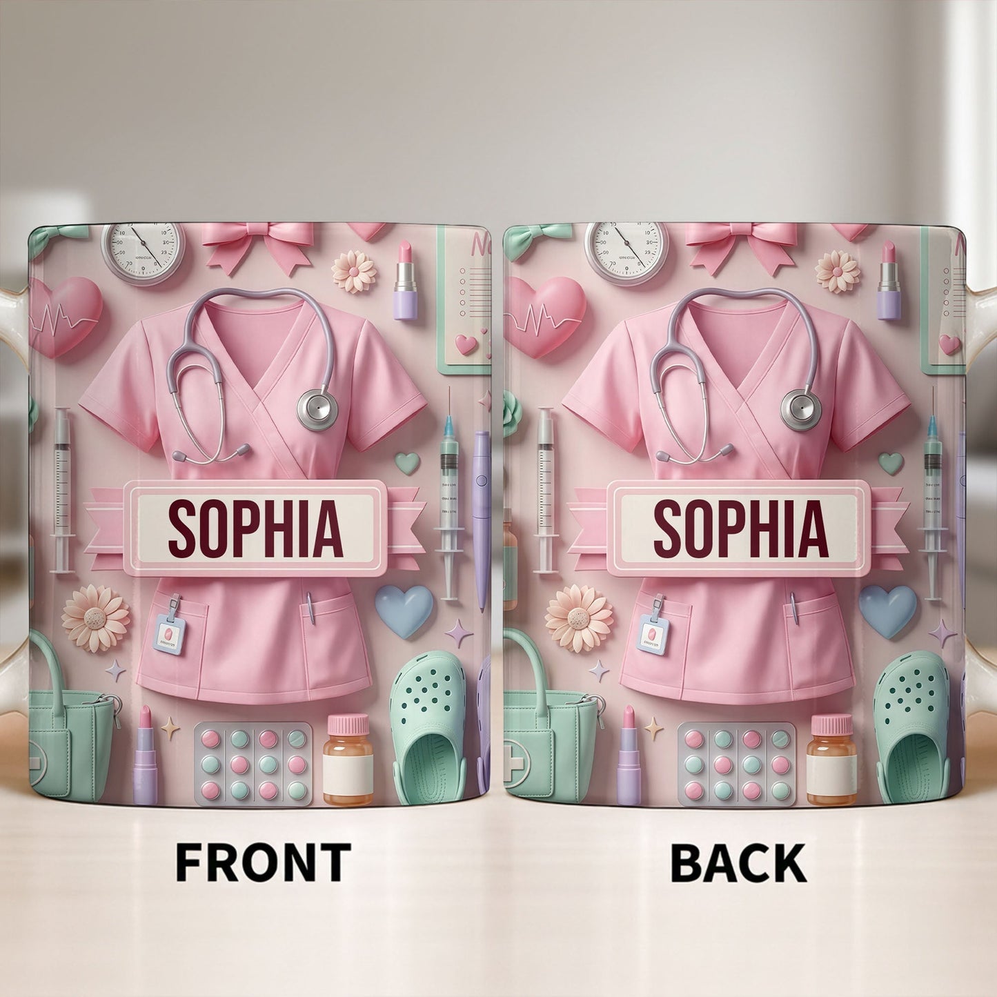 Heartfelt Gift for Dedicated Nurses - Personalized Custom Coffee Mug - NUR058_MG