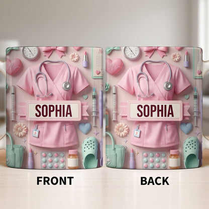 Heartfelt Gift for Dedicated Nurses - Personalized Custom Coffee Mug - NUR058_MG