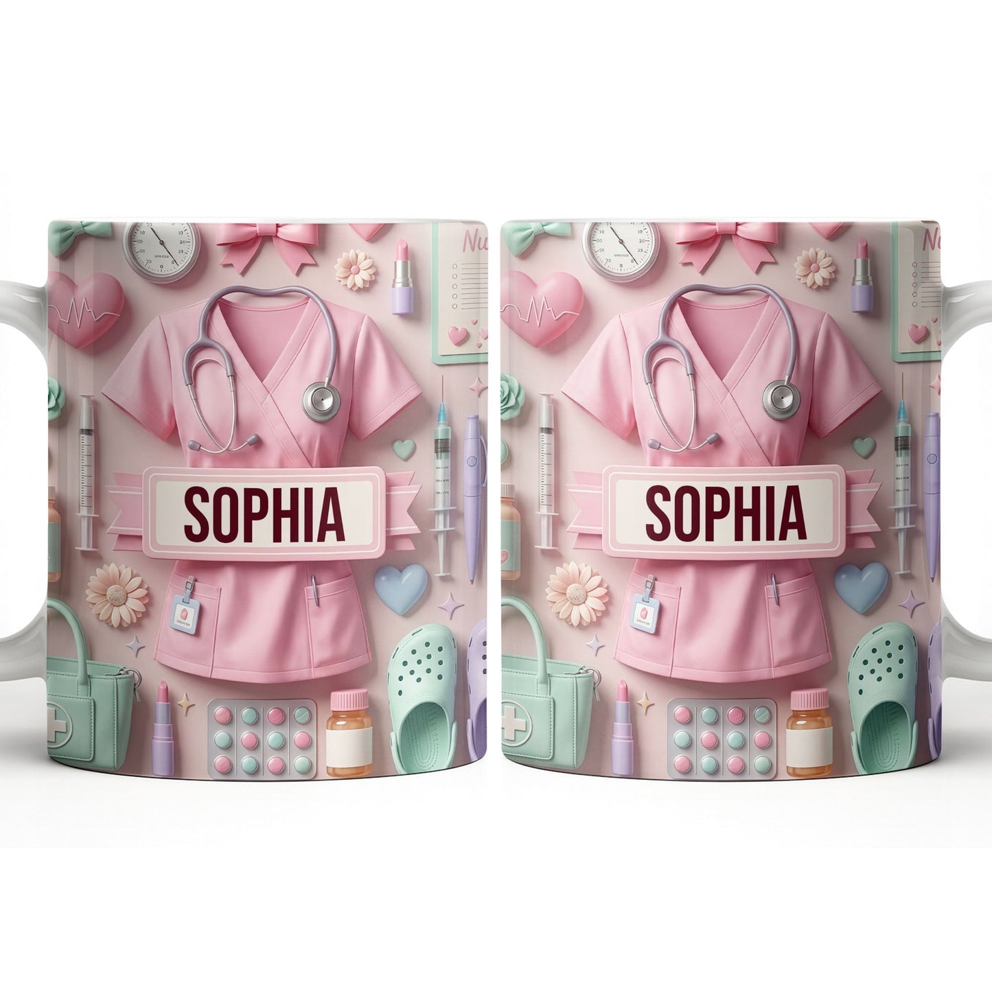 Heartfelt Gift for Dedicated Nurses - Personalized Custom Coffee Mug - NUR058_MG
