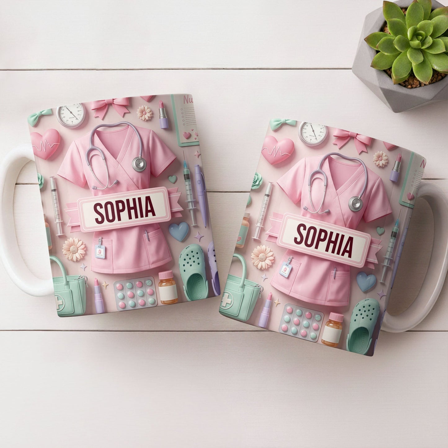 Heartfelt Gift for Dedicated Nurses - Personalized Custom Coffee Mug - NUR058_MG