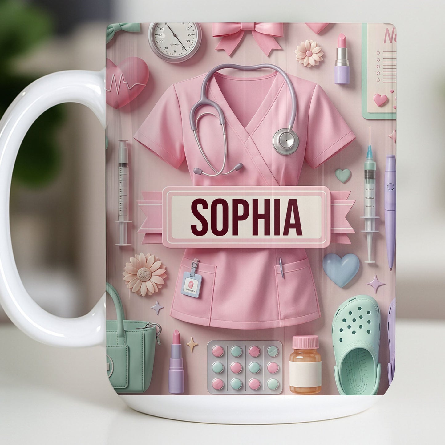 Heartfelt Gift for Dedicated Nurses - Personalized Custom Coffee Mug - NUR058_MG