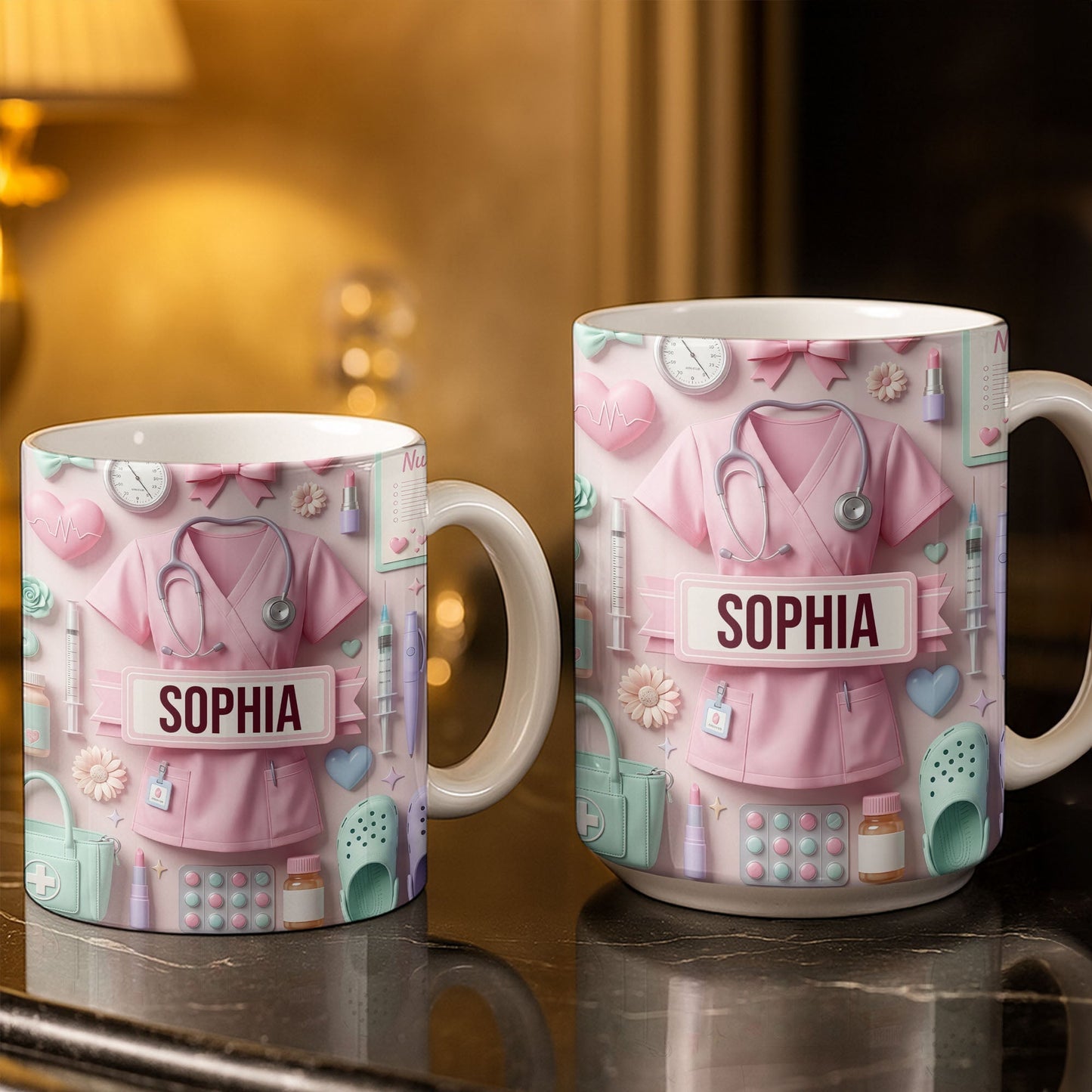 Heartfelt Gift for Dedicated Nurses - Personalized Custom Coffee Mug - NUR058_MG