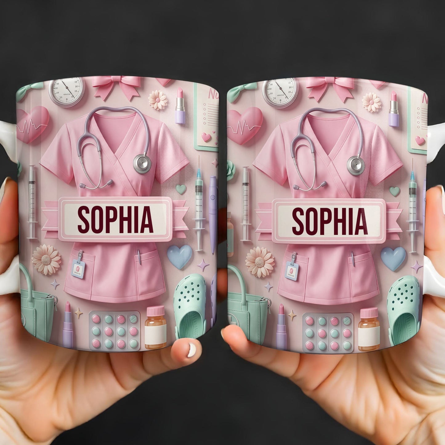 Heartfelt Gift for Dedicated Nurses - Personalized Custom Coffee Mug - NUR058_MG