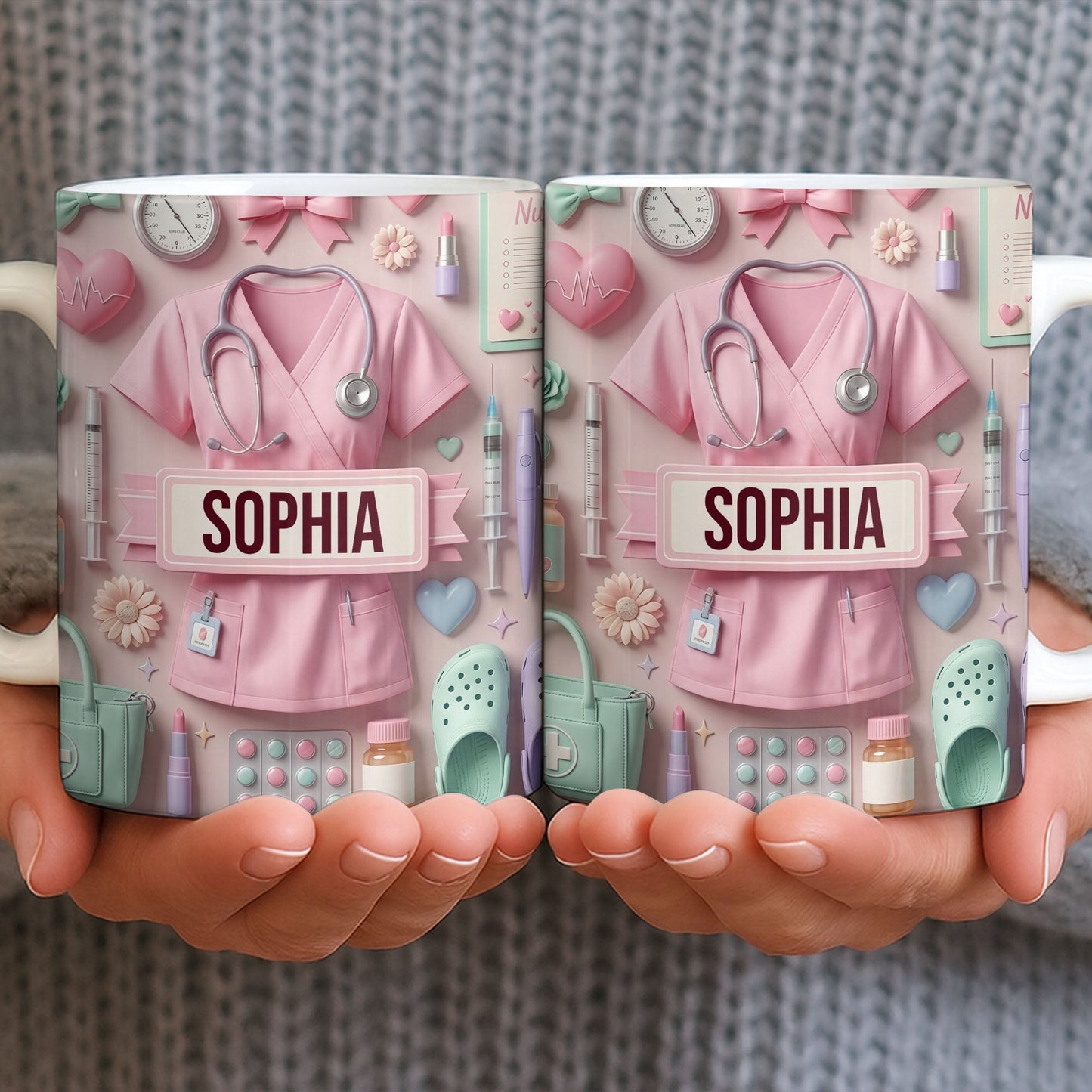 Heartfelt Gift for Dedicated Nurses - Personalized Custom Coffee Mug - NUR058_MG