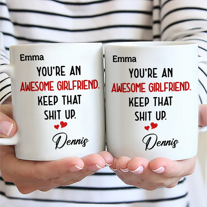 Text Pattern You Are An Awesome Wife - Personalized Mug