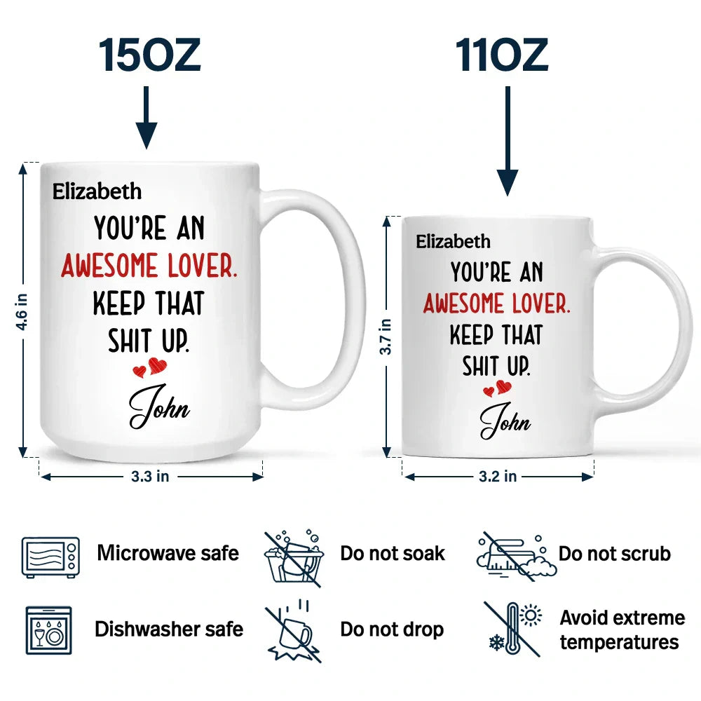 Text Pattern You Are An Awesome Wife - Personalized Mug