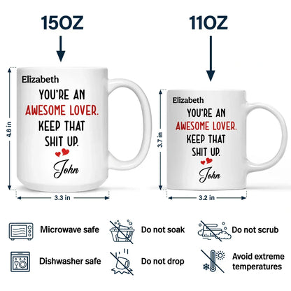 Text Pattern You Are An Awesome Wife - Personalized Mug