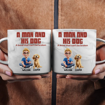 A Bond That Can't Be Broken Dog Mom Dog Dad - Personalized Marble Mug