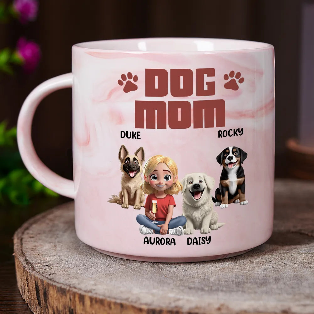 A Bond That Can't Be Broken Dog Mom Dog Dad - Personalized Marble Mug