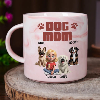 A Bond That Can't Be Broken Dog Mom Dog Dad - Personalized Marble Mug