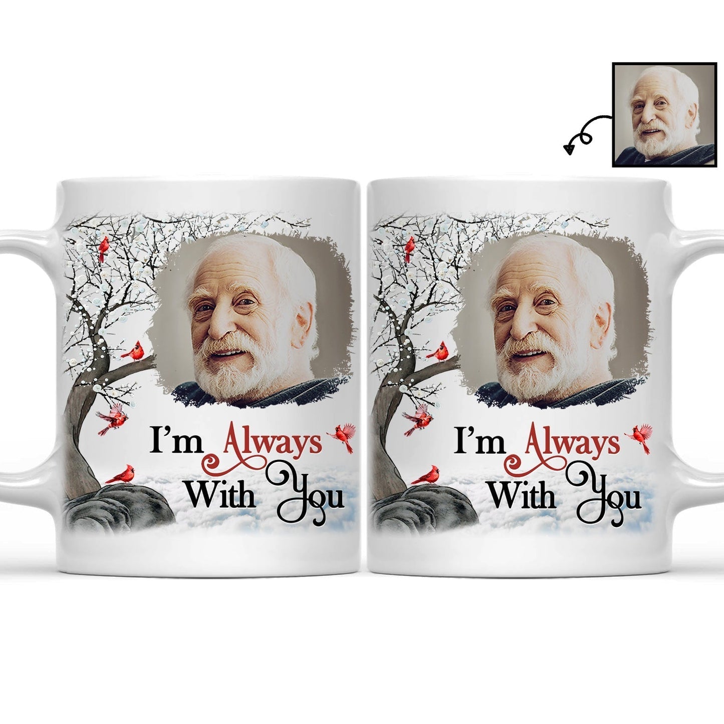 Custom Photo I'm Always With You - Memorial Gift For Family, Friends - Personalized Mug