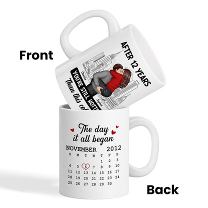 You're Still Hotter Than This Coffee Calendar Anniversary Gift For Couple Gift Personalized Mug