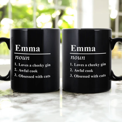 Name Definition - Funny Silly Exchange Gift, Gag Gift, White Elephant Gift For Friends, Coworkers - Personalized Mug