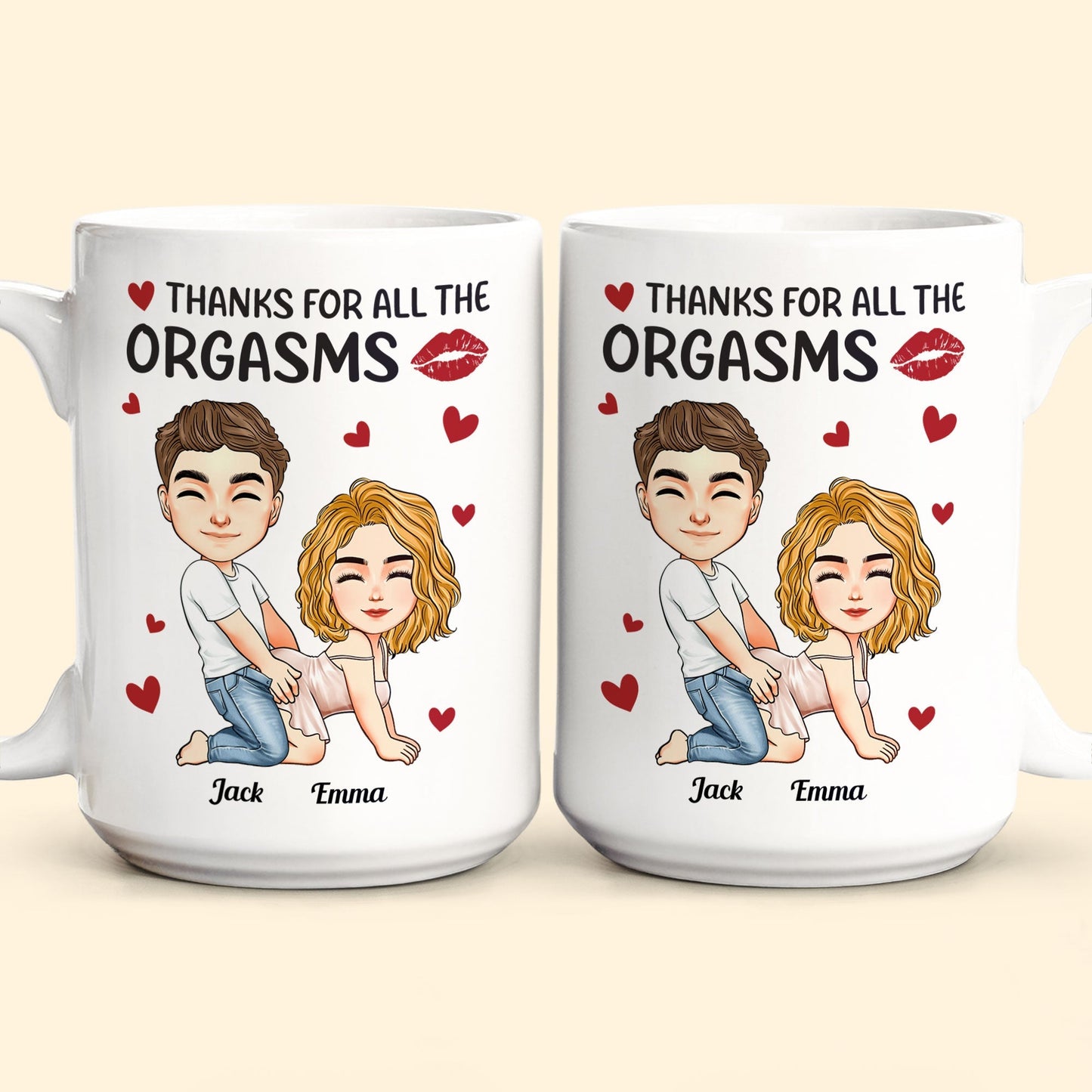 Naughty Couple Thanks For All The Orgasms - Personalized Mug