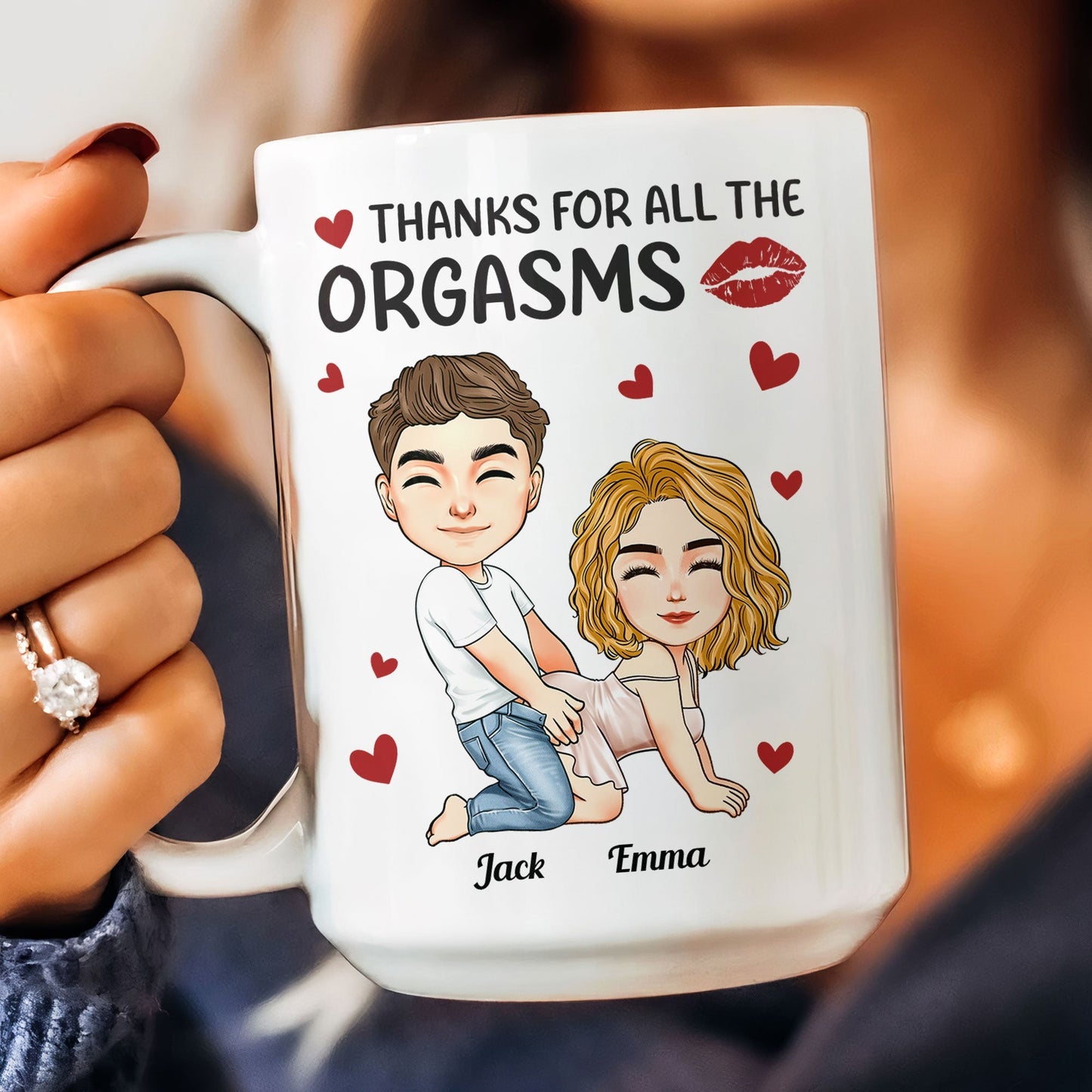 Naughty Couple Thanks For All The Orgasms - Personalized Mug
